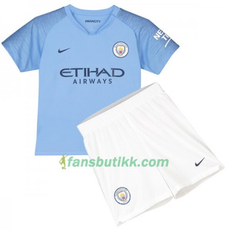 Fotballdrakt Manchester City Barn Hjemmetrøye 2018-2019 Kortermet